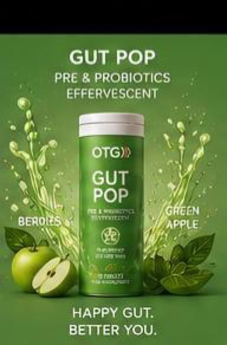 OTG Gut Pop product panel extracted from the OTG range
