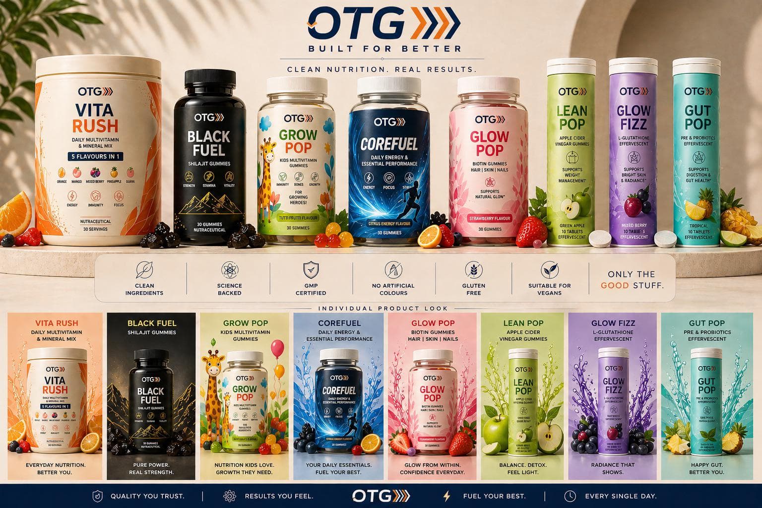 OTG Ventures full supplement product range